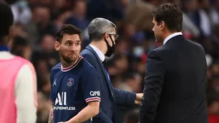 Lionel Messi vs lyon Angry Reaction After Substitution highlights