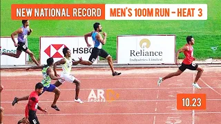 100m Run National Record India 🏃🏻‍♂️ Manikanta HH 💥 Semi 3 - National Open Athletics 2023
