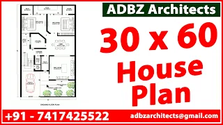 30 x 60 house plan | 2 BHK SET  | ABDZ Architects