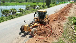 Processing Special Techniques Operator Grader Sany Spreading Red Gravel Building Foundation Roads