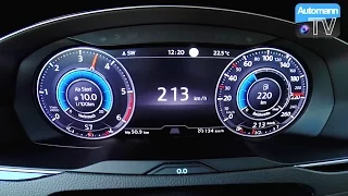 2017 Passat Alltrack BiTDI (240hp) - 0-222 km/h acceleration (60FPS)