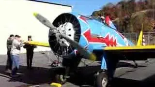 Aircraft engine start - P&W R-1340 radial - Mayocraft P-26