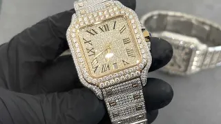20 Carat VVS Moissanite Iced Out Millionaire Watch