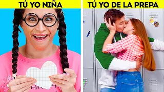 TÚ EN LA PREPARATORIA VS. TÚ EN LA NIÑEZ || ¡Momentos cercanos de los diferentes tipos de personas!