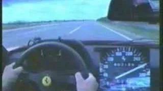 Ferrari F40 at 320 km/h on a highway