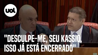 Alexandre de Moraes interrompe Nunes Marques durante fala sobre caso Celso Daniel