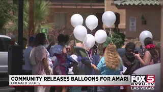 Community, family releases balloons for Amari Nicholson