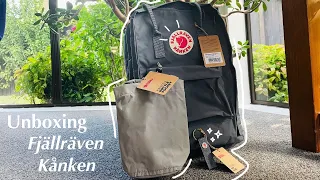 Unboxing Fjällräven Kånken 15" Backpack🎒 + Bottle Pocket + Key Ring🔑