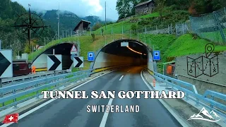 Switzerland. Tunnel San Gotthard. The longest tunnel in Switzerland. Road A2.