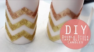 DIY Glitter Candles | Holiday Crafting