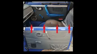 How to customize your car door panel full timelapse I Daewoo Damas Micro Van  Micor Camper Project