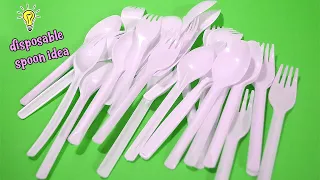 4 AMAZINGLY EASY WAYS TO REUSE/RECYCLE DISPOSABLE PLASTIC SPOON AND FORK RECYCLING IDEAS