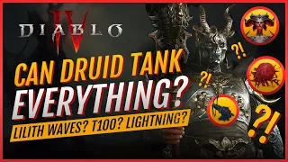 Diablo 4 Season 1 | What MAX ARMOR(14k) Druid can TANK? Lilith Wave / T100 debuffs / Showcase+Tests