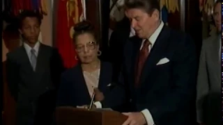 President Reagan Photo Ops. in the Roosevelt Room, Oval Office and Cabinet Room on May 11, 1984