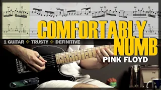 Comfortably Numb 🔶 Guitar Cover Tab | Original Solo Lesson | Backing Track with Vocals 🎸 PINK FLOYD