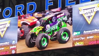 Monster jam racing part 2 at Detroit Ford field