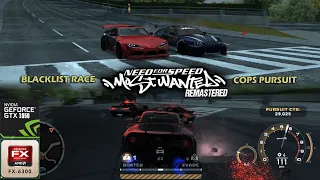 Toyota GR Supra Blacklist Race x Cops Pursuit - NFS Most Wanted Remastered