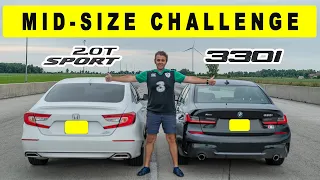 Honda Accord Sport 2.0t takes on BMW 330i X Drive, drag and roll race!