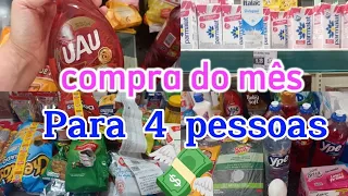 Compra do mês no atacadão |para 4 pessoas|QUANTO GASTEI