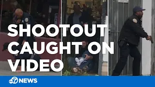 Witness videos show injured cop, other victim after SF shooting