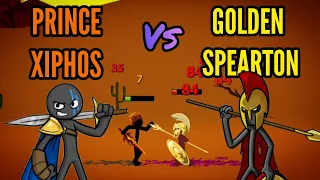 Prince Xiphos Vs Golden Spearton Epic Battle! Stick War Legacy Mod MenuFunny Moments