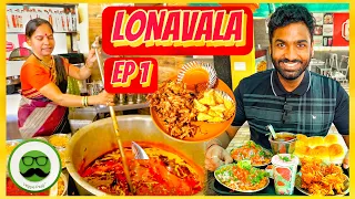 Spicy Buvanchi Misal Lonavala Food Tour EP 1 | View Point Maggi | Veggie Paaji