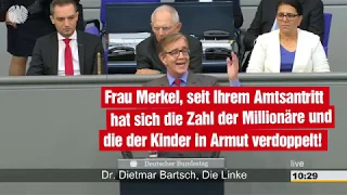 Dietmar Bartsch: Unter Merkel hat sich die Zahl der Millonäre und der Kinder in Armut verdoppelt