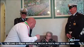 Il record di nonna Mariuccia, Riccia in festa per i suoi 109 anni