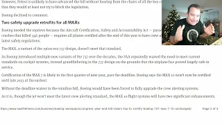 Boeing 737 MAX -7-10 UPDATE! "Congress Relieves Itself"