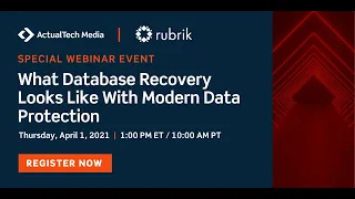 What Database Recovery Looks Like With Modern Data Protection with Rubrik