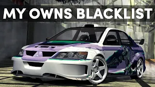 NFS Most Wanted - My Owns Blacklist Cars