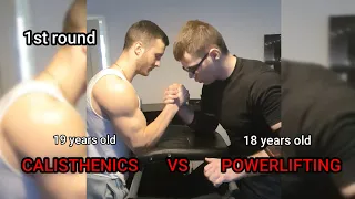 CALISTHENICS VS POWERLIFTING (arm wrestling)