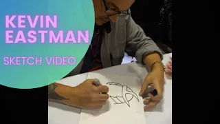 Kevin Eastman drawing the Shredder