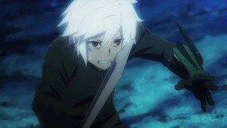 Бой Белла с минотавром. Danmachi.