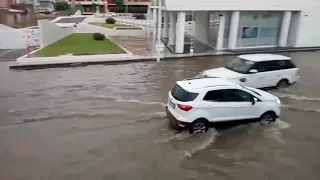 Italy - The streets from Pirri to Cagliari turn into rivers after torrential rains!