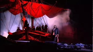 R. Wagner, Flying Dutchman Act 1, Open air perf. Aura River, Turku.Dir Erik Söderblom