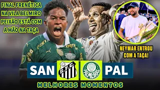 NEYMAR ERGUE A TAÇA NA VILA! SANTOS X PALMEIRAS | MELHORES MOMENTOS | FINAL PAULISTÃO 2024