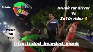 Drunk idiot driver Vs zx10r superbiker  | Road rage @Frustrated_bearded_monk  #superbike  #zx10r