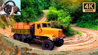 Heavy Off-roading in KrAZ-255 truck (6×6) | Euro truck simulator 2 | ets2 | 4k 60fps