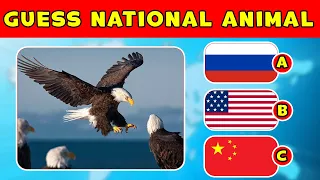 🌎Can You Guess the Country BY Animal - Guess The Country by The National Animal |Great Trivia