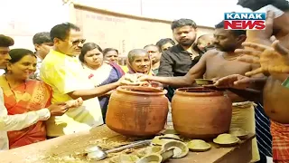 Mahaprasad Prepared From Rice Collected By Arpana Ratha Distributed To Devotees At Sri Mandira