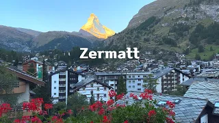 [4K]🇨🇭 Zermatt🏔️, Magical Alpine Village in Switzerland, Epic view of the golden Matterhorn🔭🚂 2023