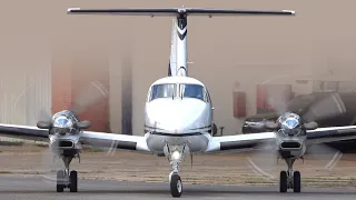 Avião TURBOÉLICE Acionamento dos Motores e Taxi Beechcraft King Air 350