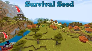 Best survival village with outpost seed for bedrock and pocket edition 1.19 ||