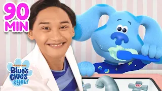 Blue Skidoos & Healthy Habits Sing-Along 🍎 w/ Josh! | 90 Minute Compilation | Blue's Clues & You!