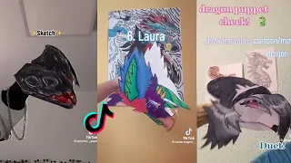 Dragon Puppet Crafts | Paper Dragon TikTok Compilation #158