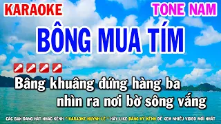 Karaoke Bông Mua Tím - Tone Nam ( Beat Bolero Hay ) Huỳnh Lê