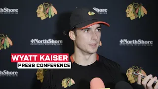 Wyatt Kaiser after Prospect Showcase win | Chicago Blackhawks