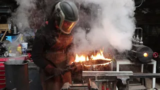 Making a stainless steel hunting knife set,  part 1 subzero quench.