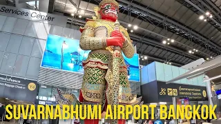 4K Suvarnabhumi Airport Bangkok Thailand Full Walkthrough July 2023
